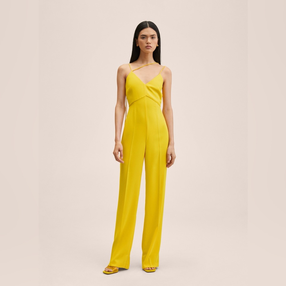 Yellow jumpsuit by Mango